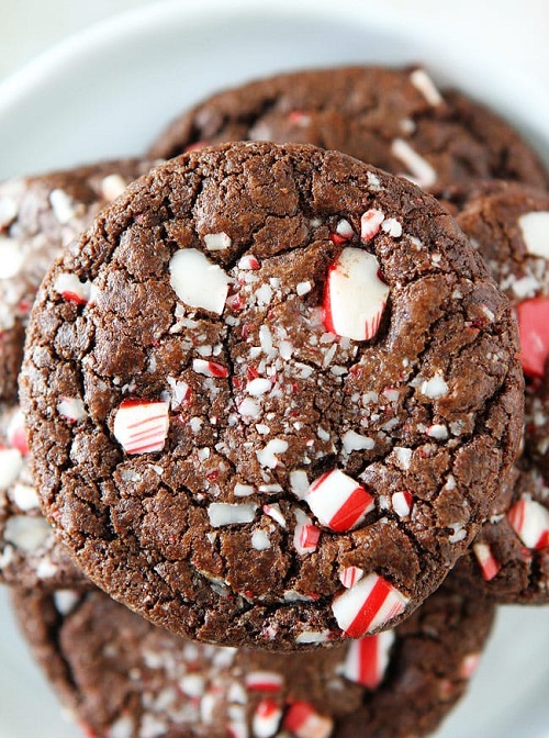 Chocolate Peppermint Crunch Cookies