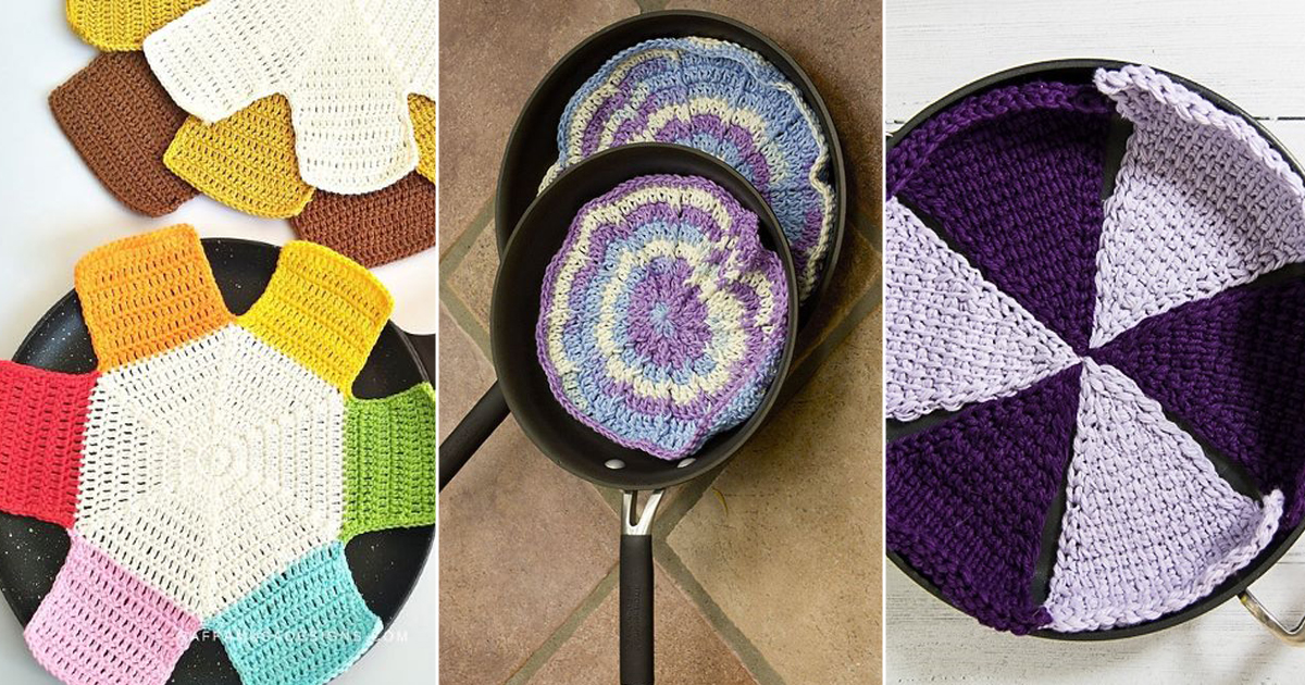 Pan Lifter Pattern 10 Matching Pan Protector Crochet Patterns - Citchen