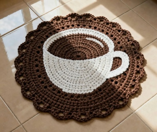 creative crochet kitchen rug 1