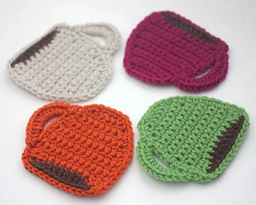 crochet cup shaped coaster 1