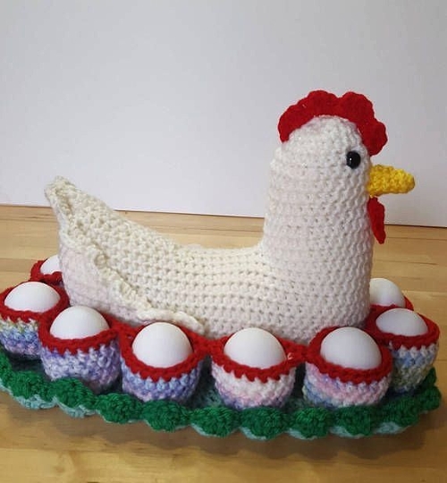 Crochet Chicken Egg Basket pattern 1