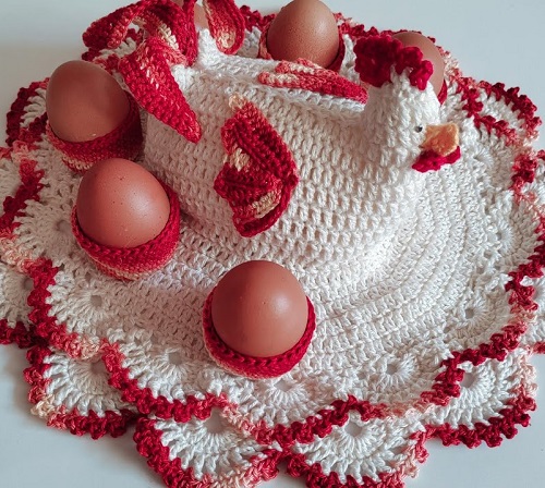 Crochet Chicken Egg Basket pattern 2