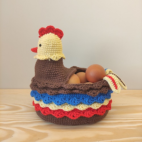 Crochet Egg Basket pattern 3